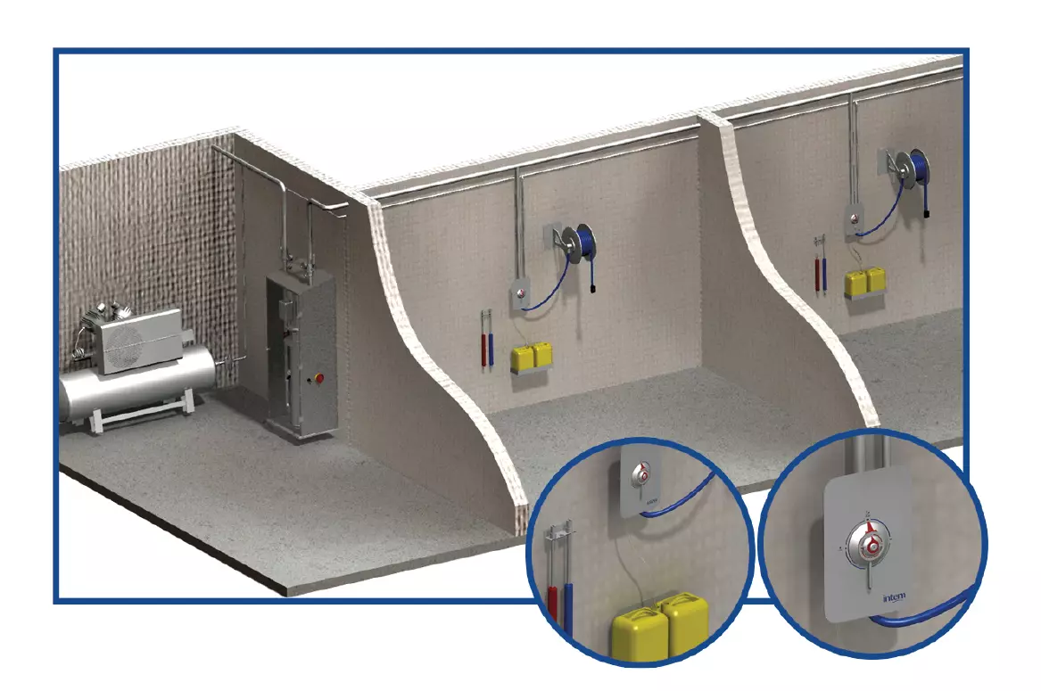 High Pressure cleaning and satellite system